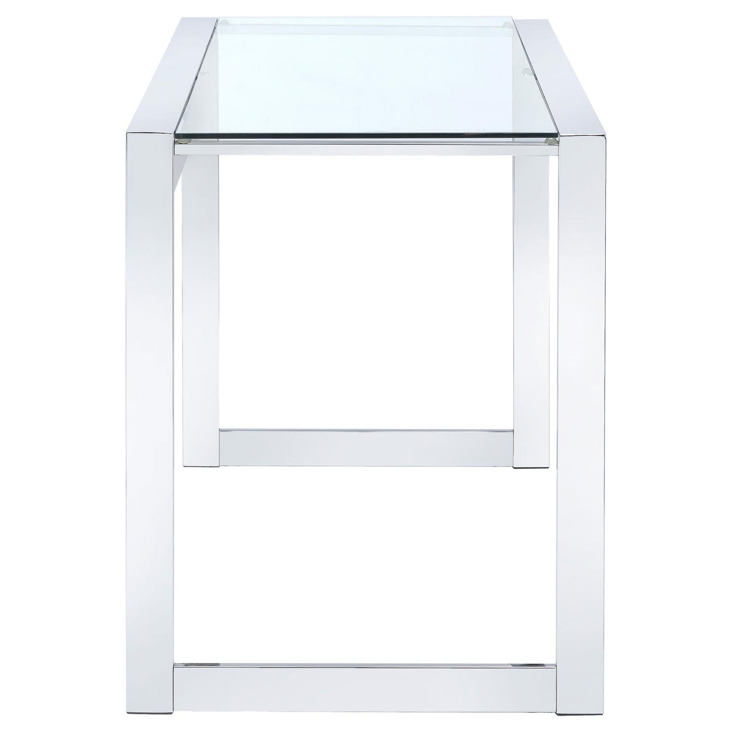 Hartford Chrome Glass Top Writing Desk - 800746 - Luna Furniture - Dallas Store