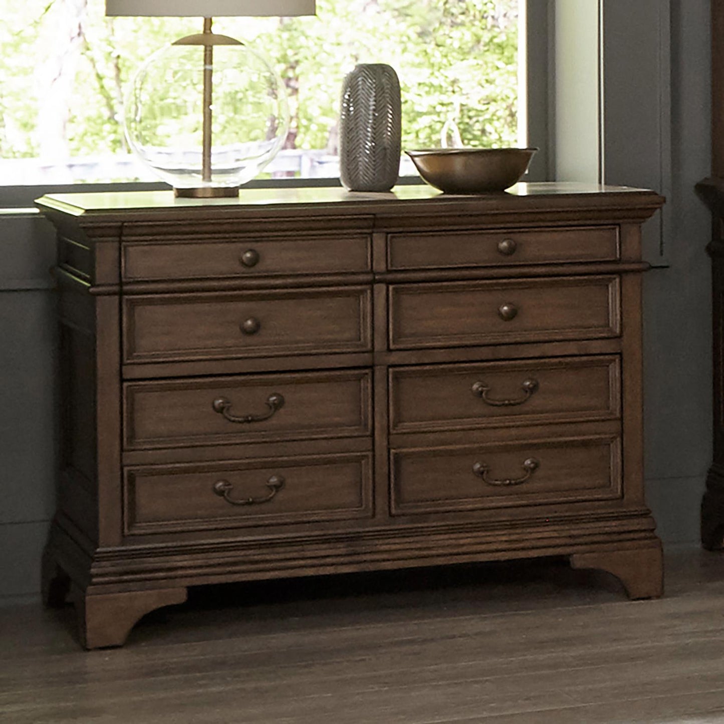 Hartshill 5-Drawer File Cabinet Burnished Oak - 881284 - Luna Furniture - Dallas Store