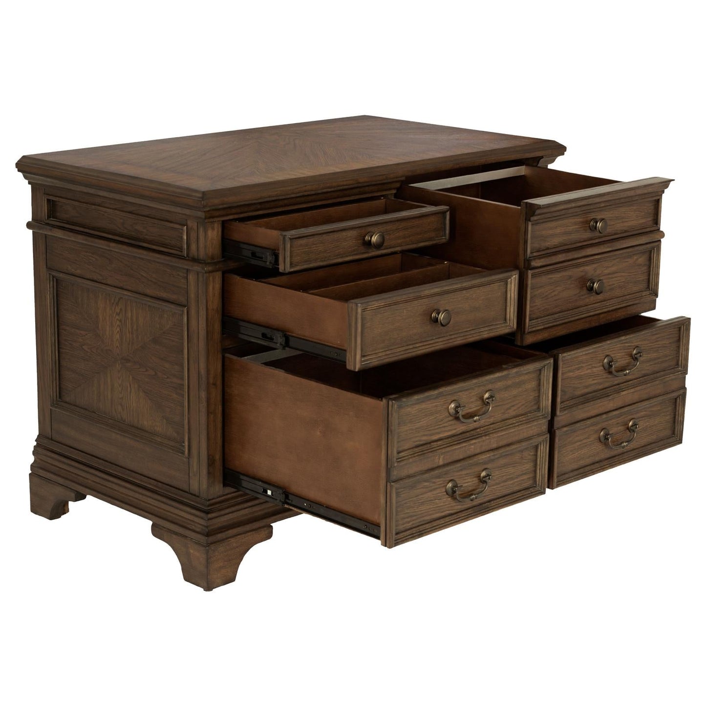 Hartshill 5-Drawer File Cabinet Burnished Oak - 881284 - Luna Furniture - Dallas Store