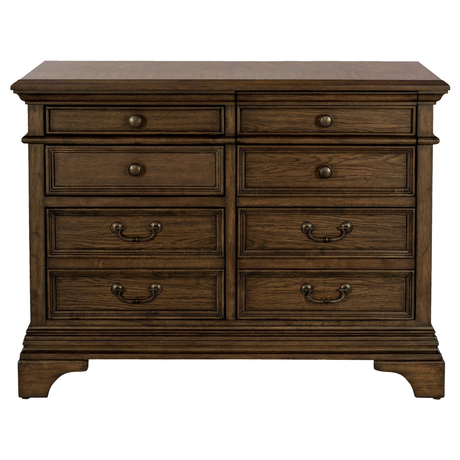 Hartshill 5-Drawer File Cabinet Burnished Oak - 881284 - Luna Furniture - Dallas Store