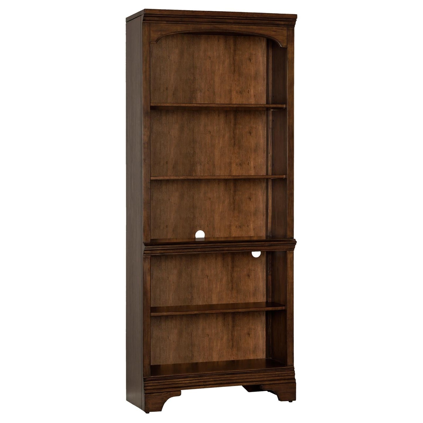 Hartshill Burnished Oak 5-Shelf Bookcase - 881285 - Luna Furniture - Dallas Store
