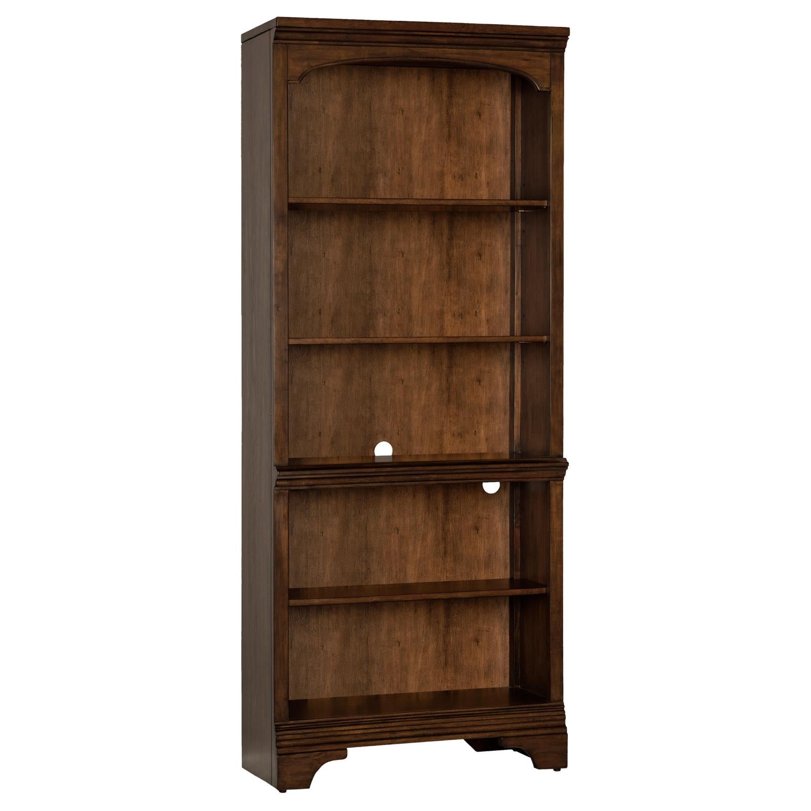 Hartshill Burnished Oak 5-Shelf Bookcase - 881285 - Luna Furniture - Dallas Store