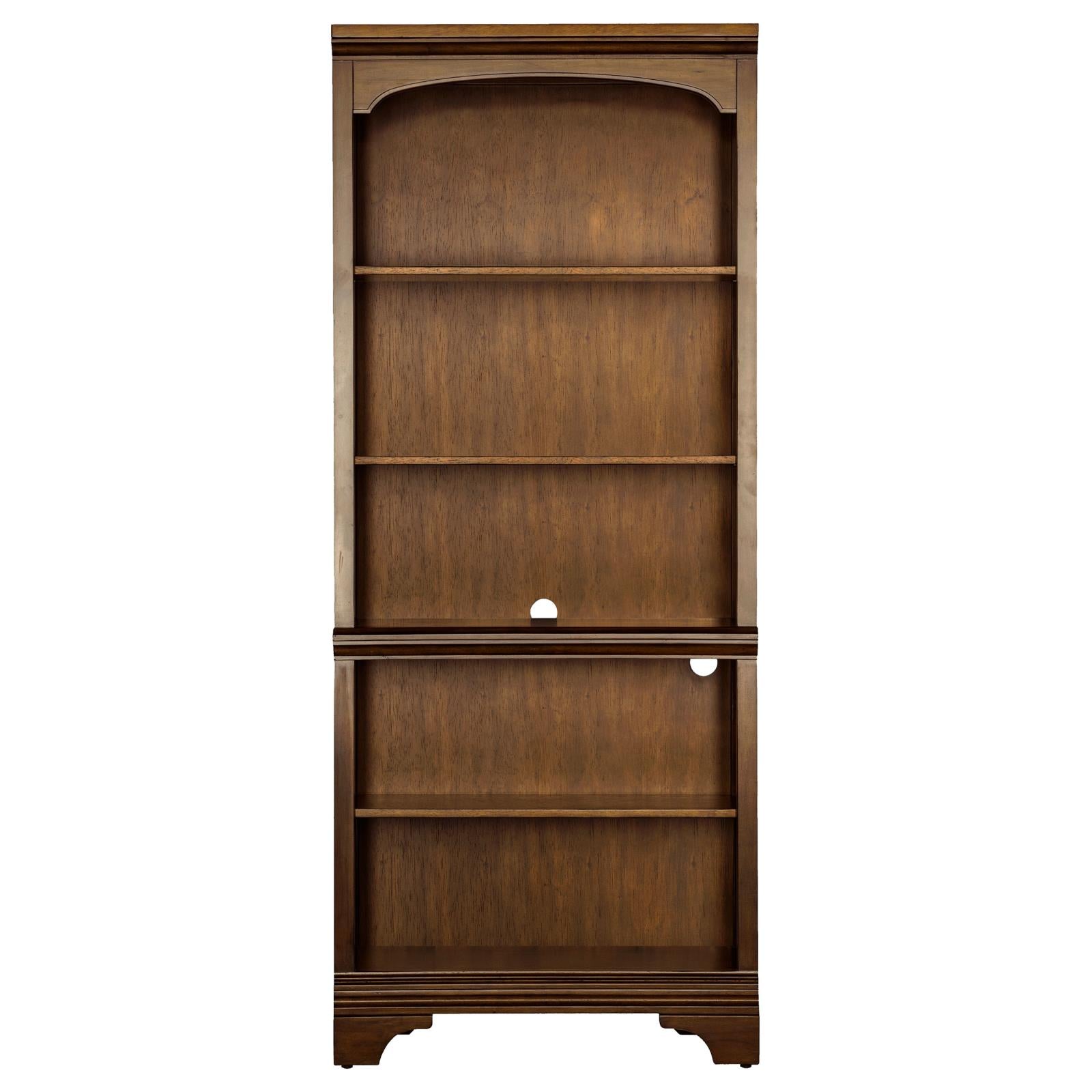 Hartshill Burnished Oak 5-Shelf Bookcase - 881285 - Luna Furniture - Dallas Store