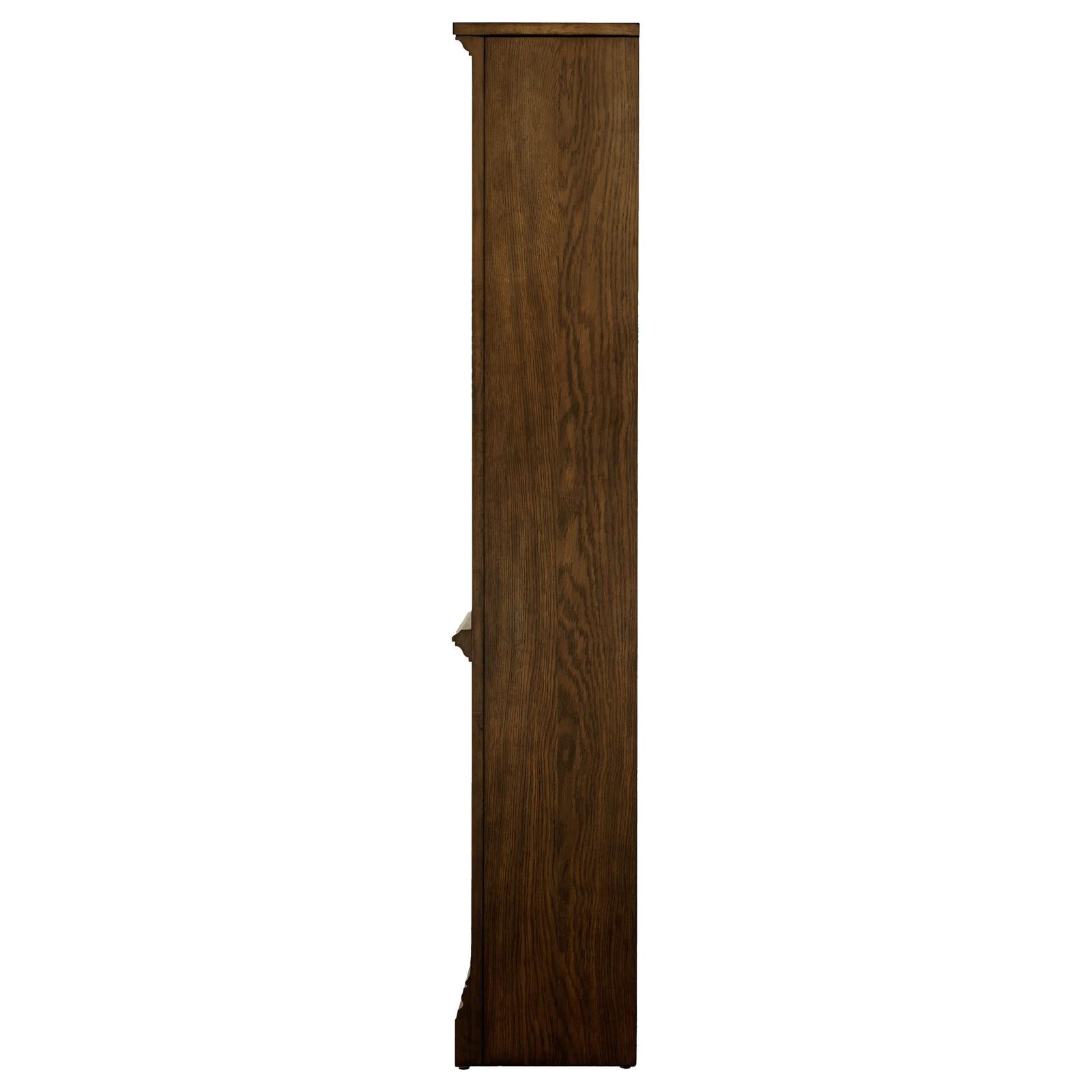 Hartshill Burnished Oak 5-Shelf Bookcase - 881285 - Luna Furniture - Dallas Store