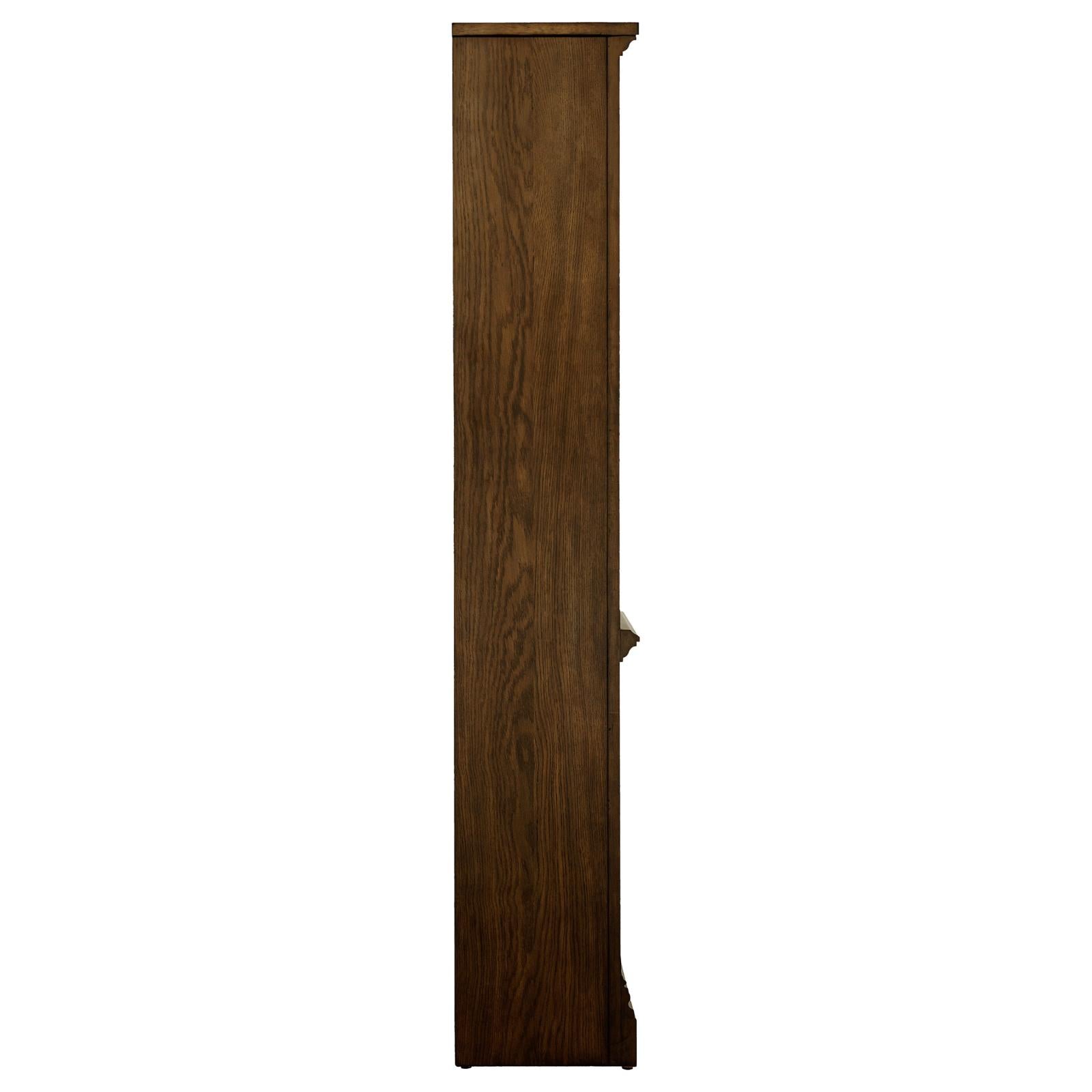 Hartshill Burnished Oak 5-Shelf Bookcase - 881285 - Luna Furniture - Dallas Store