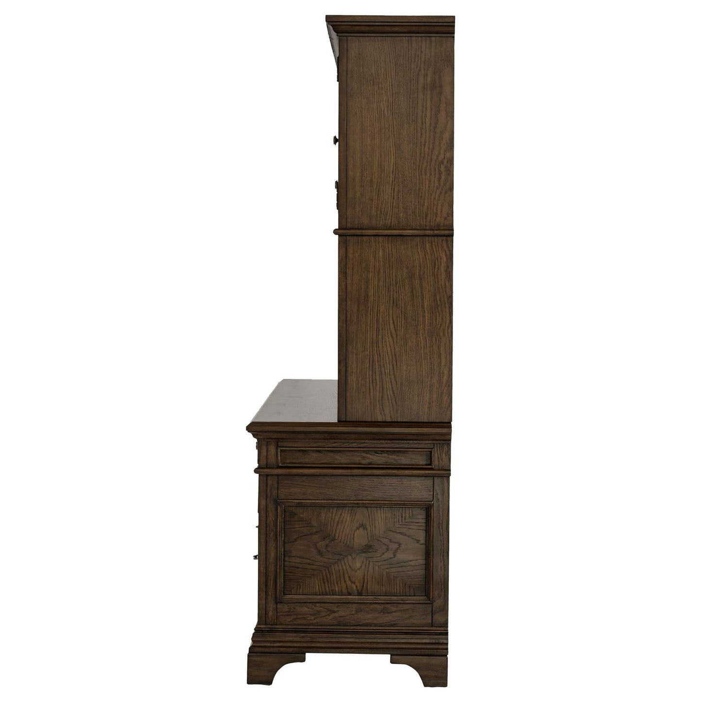 Hartshill Burnished Oak Credenza with Hutch - 881283 - Luna Furniture - Dallas Store