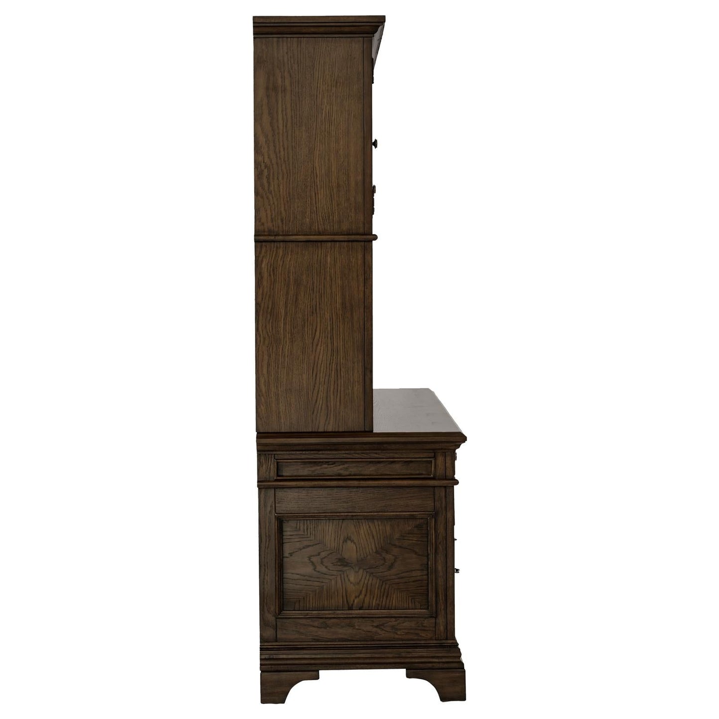 Hartshill Burnished Oak Credenza with Hutch - 881283 - Luna Furniture - Dallas Store