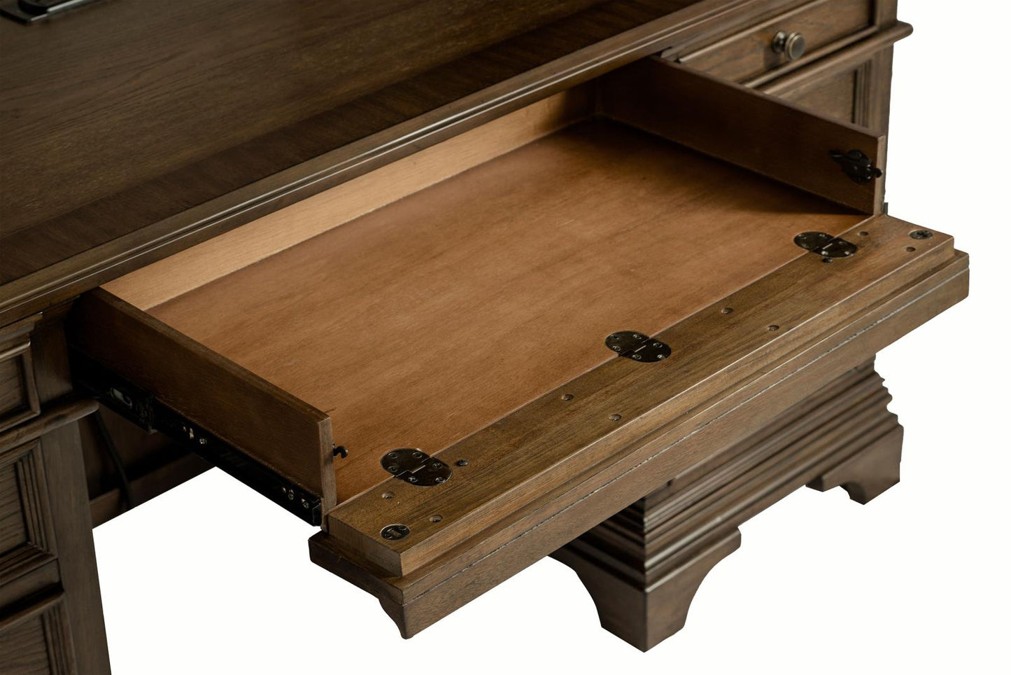 Hartshill Burnished Oak Credenza with Power Outlet - 881282 - Luna Furniture - Dallas Store