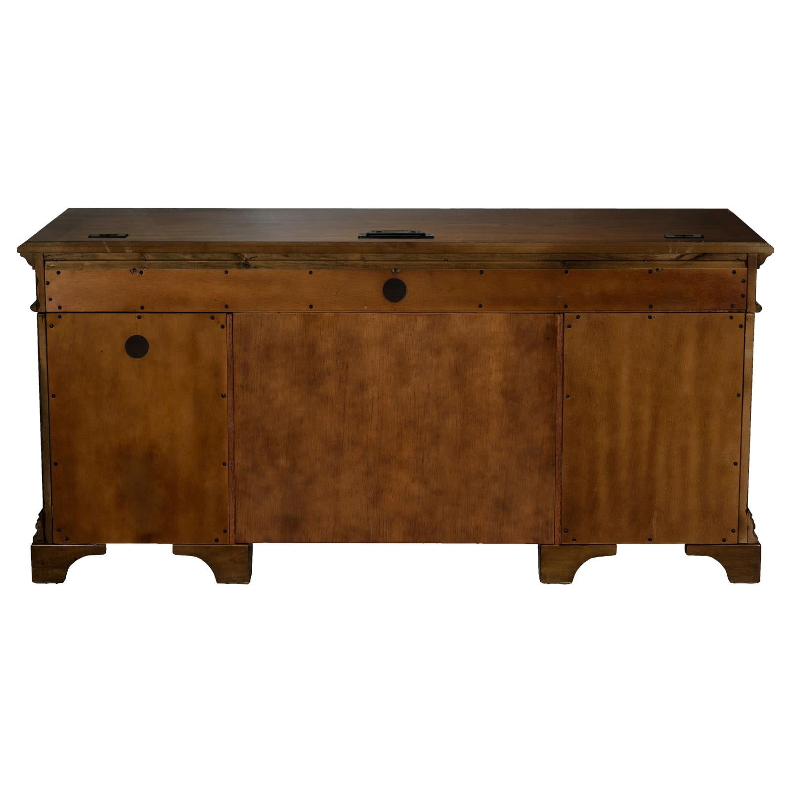Hartshill Burnished Oak Credenza with Power Outlet - 881282 - Luna Furniture - Dallas Store