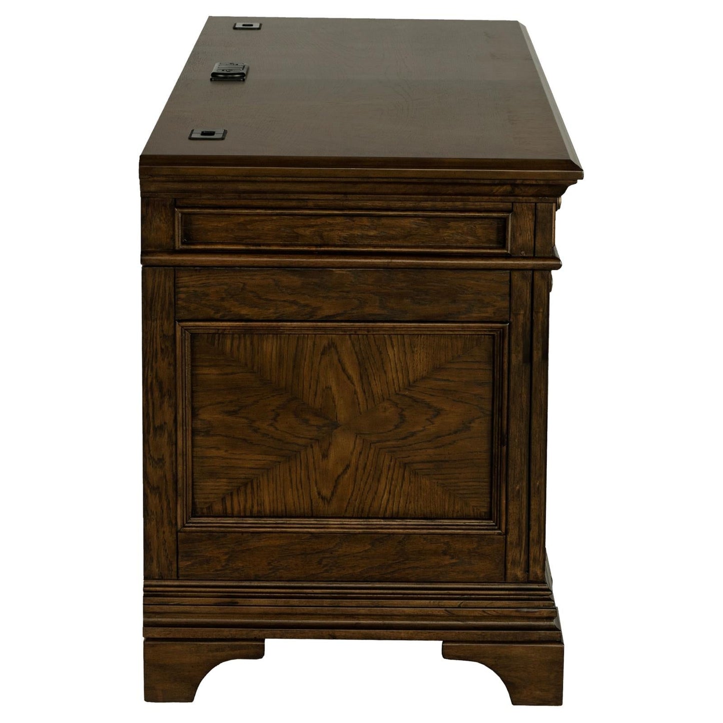 Hartshill Burnished Oak Credenza with Power Outlet - 881282 - Luna Furniture - Dallas Store