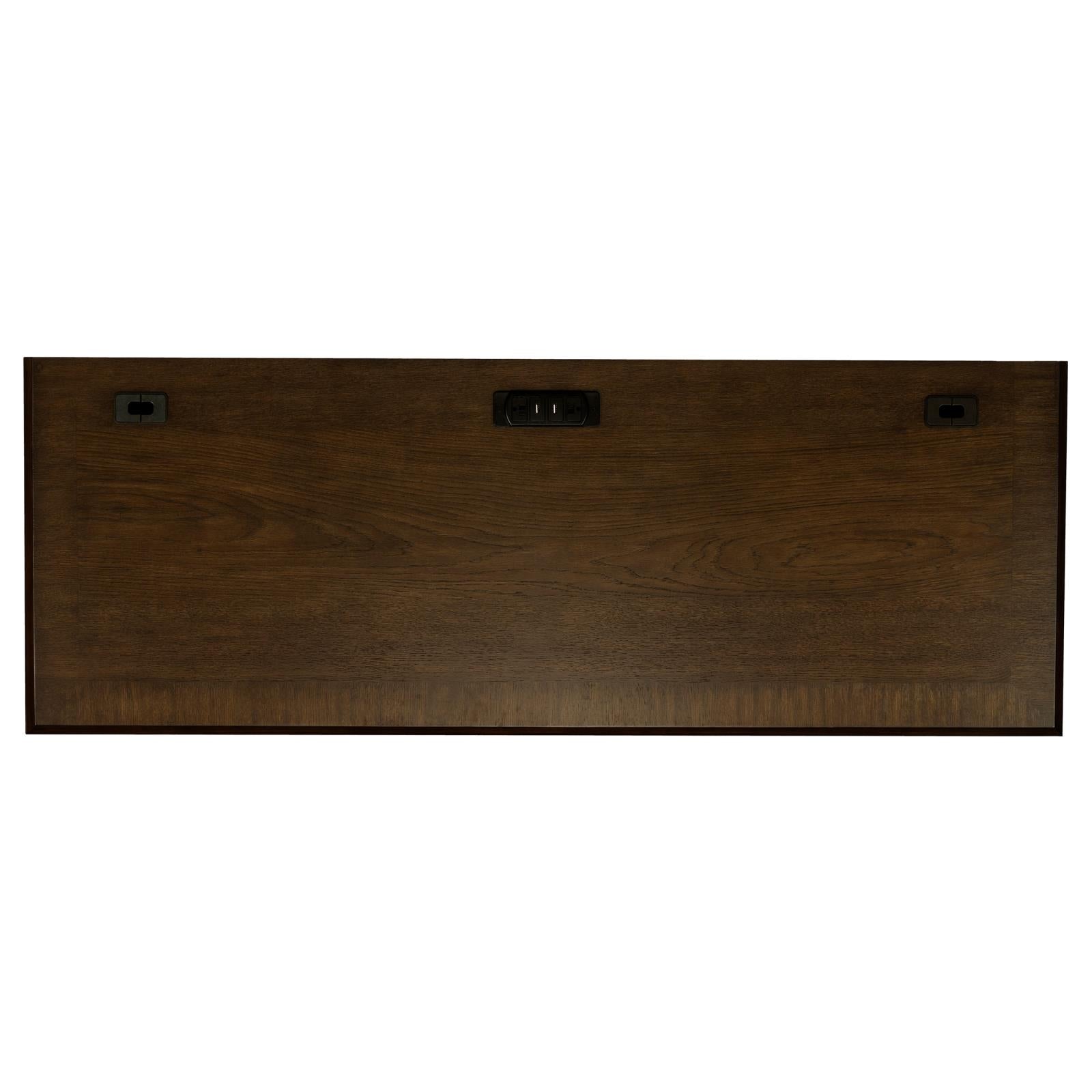 Hartshill Burnished Oak Credenza with Power Outlet - 881282 - Luna Furniture - Dallas Store
