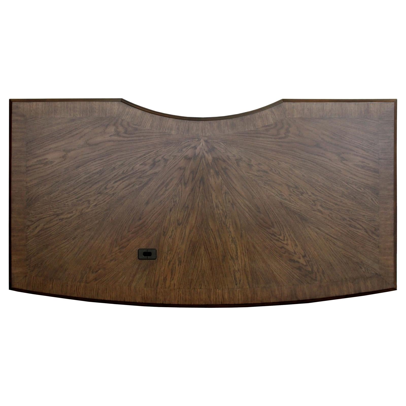 Hartshill Burnished Oak Executive Desk with File Cabinets - 881281 - Luna Furniture - Dallas Store