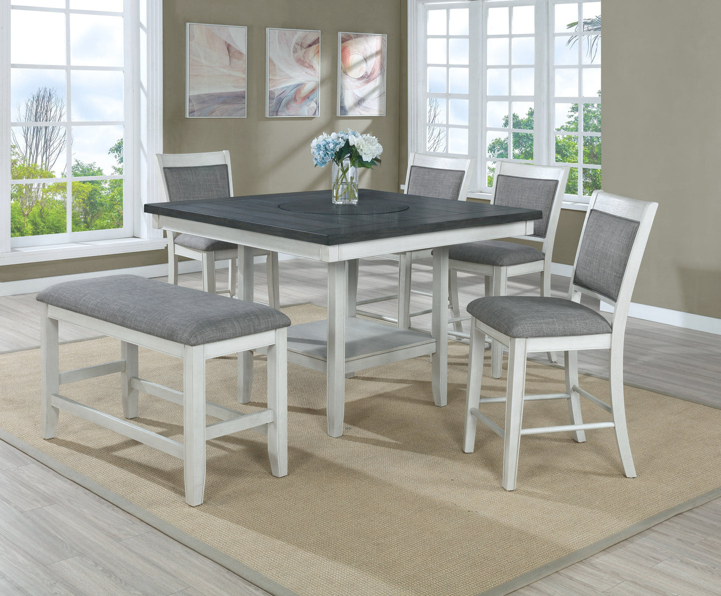 Hartwell Chalk Gray Counter Height Chair, Set of 2 - 2795CG-S-24 - Luna Furniture - Dallas Store