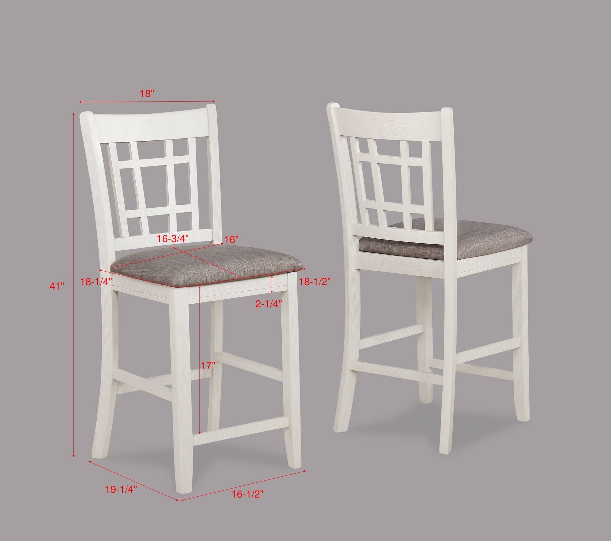 Hartwell Chalk Gray Counter Height Set - SET | 2795CG-T-4260 | 2795CG-S-24(2) - Luna Furniture - Dallas Store