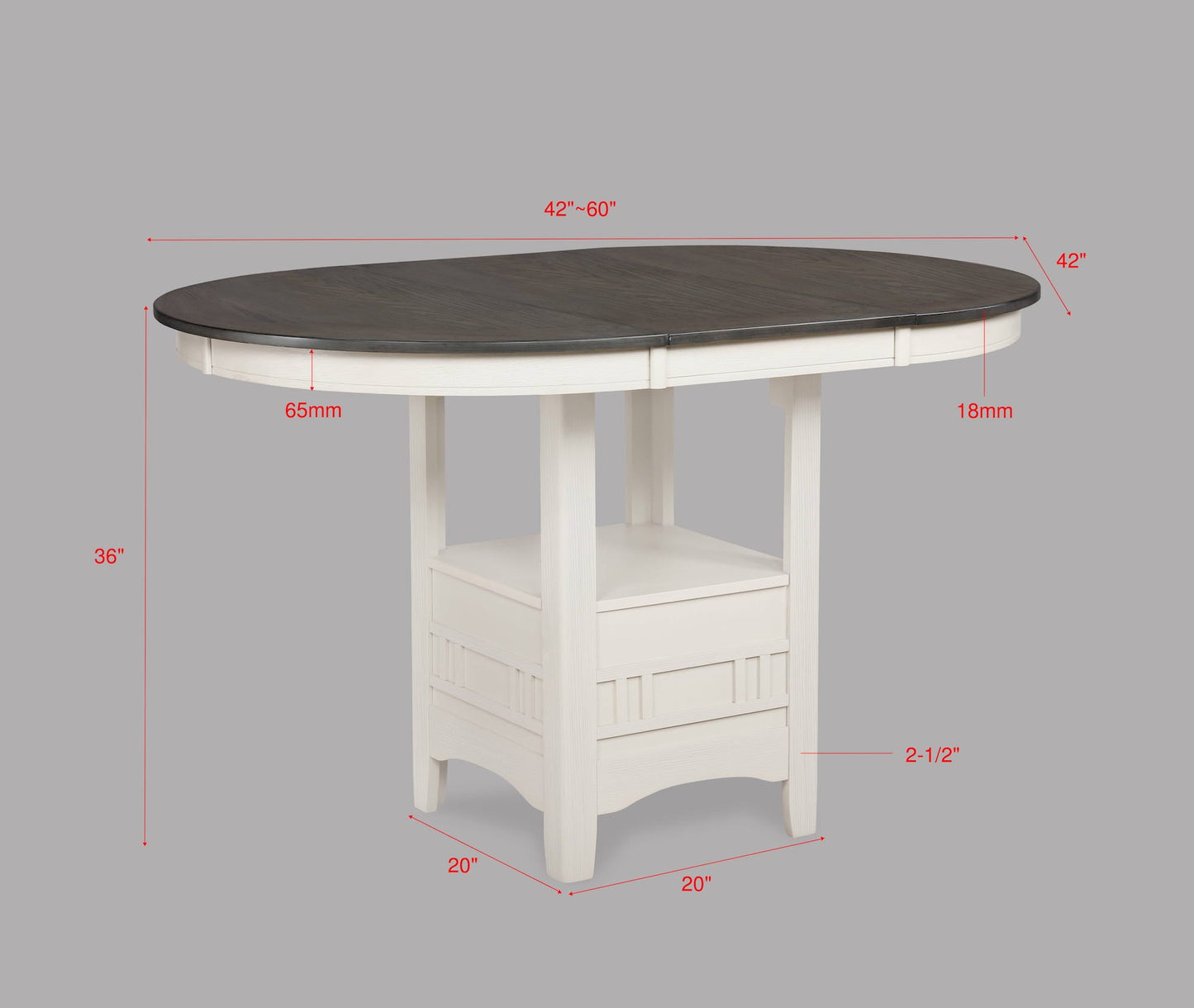 Hartwell Chalk Gray Counter Height Table - 2795CG-T-4260 - Luna Furniture - Dallas Store
