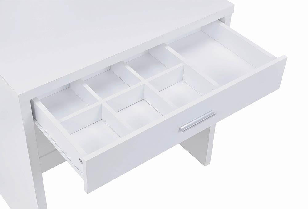 Harvey 2-Piece Vanity Set with Lift-Top Stool White - 300290 - Luna Furniture - Dallas Store