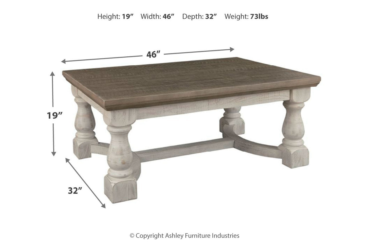Havalance Gray/White Coffee Table - T814-1 - Luna Furniture - Dallas Store