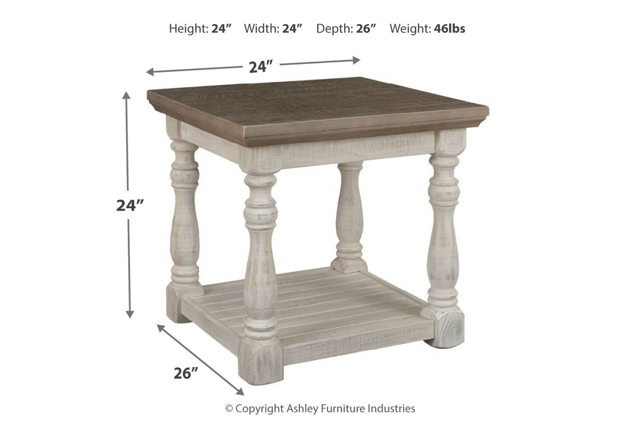 Havalance Gray/White End Table - T814-3 - Luna Furniture - Dallas Store