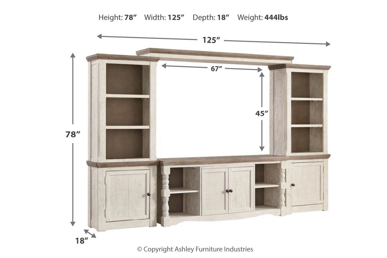 Havalance Two-tone 4-Piece Entertainment Center - SET | W814-30 | W814-33 | W814-34 | W814-35 - Luna Furniture - Dallas Store