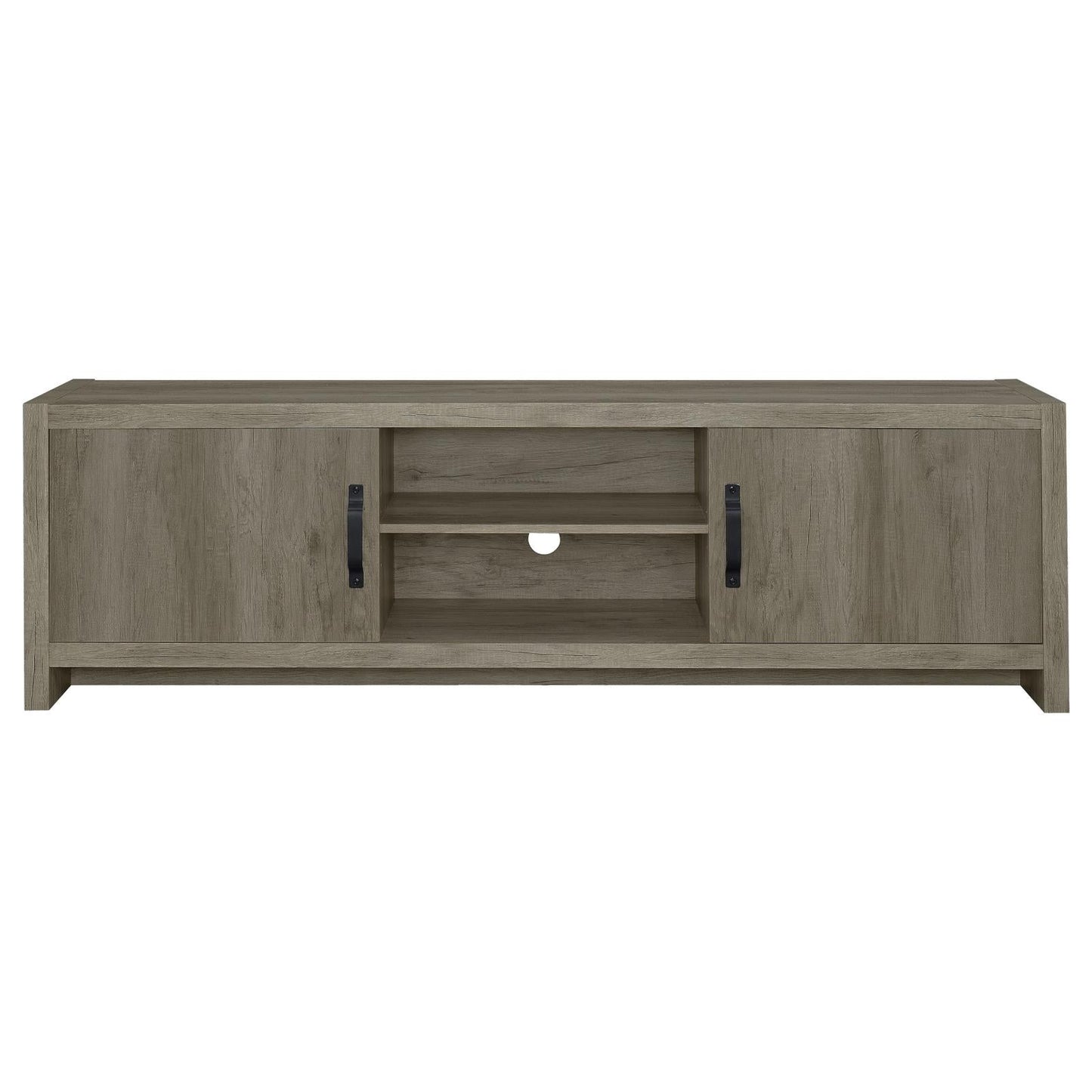Hays 2-Door TV Console Gray Driftwood - 701025 - Luna Furniture - Dallas Store