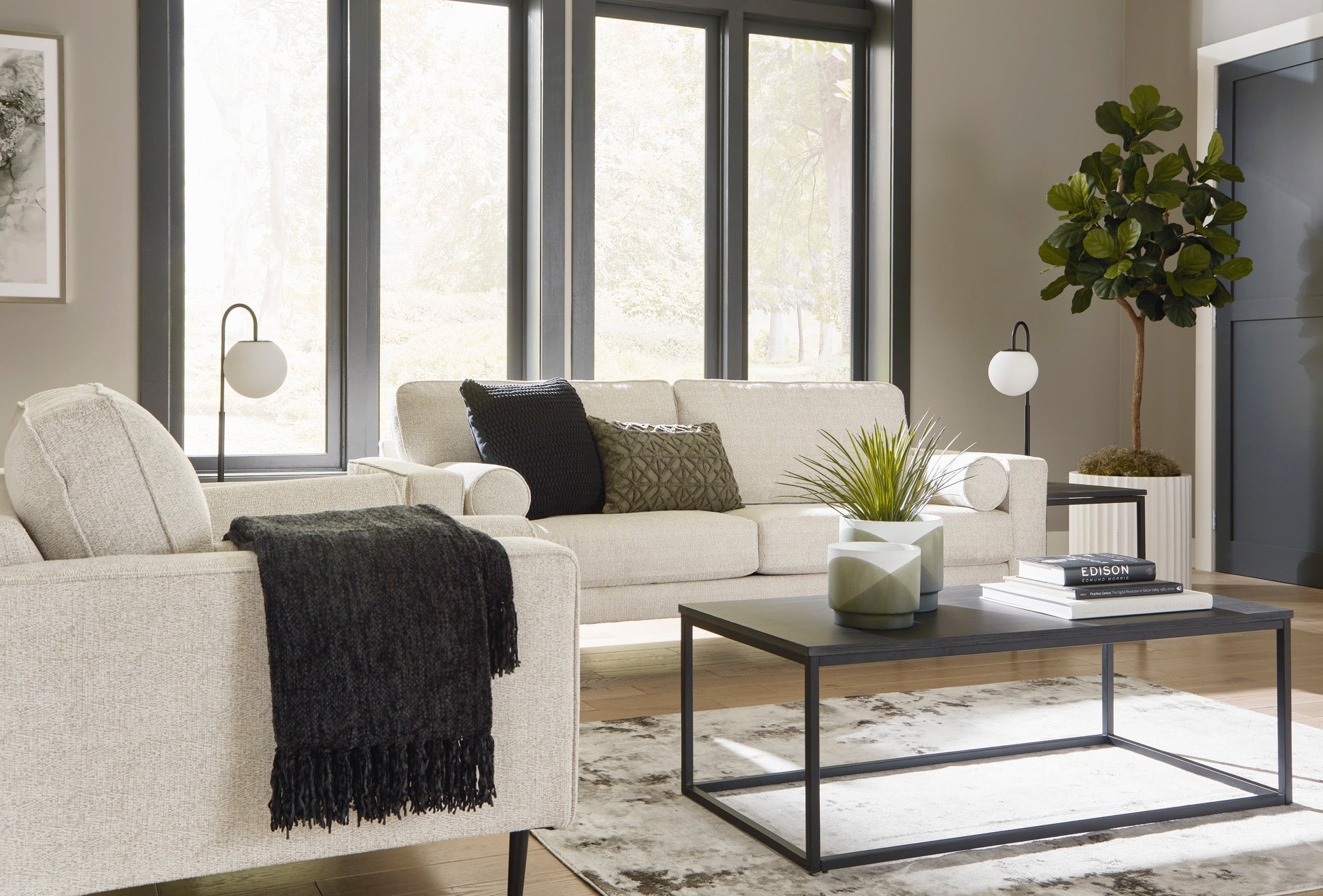 Hazela Sandstone Living Room Set - SET | 4110338 | 4110335 - Luna Furniture - Dallas Store