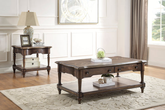 Heath Court Brown Oak Cocktail Table - 1682-30 - Luna Furniture - Dallas Store