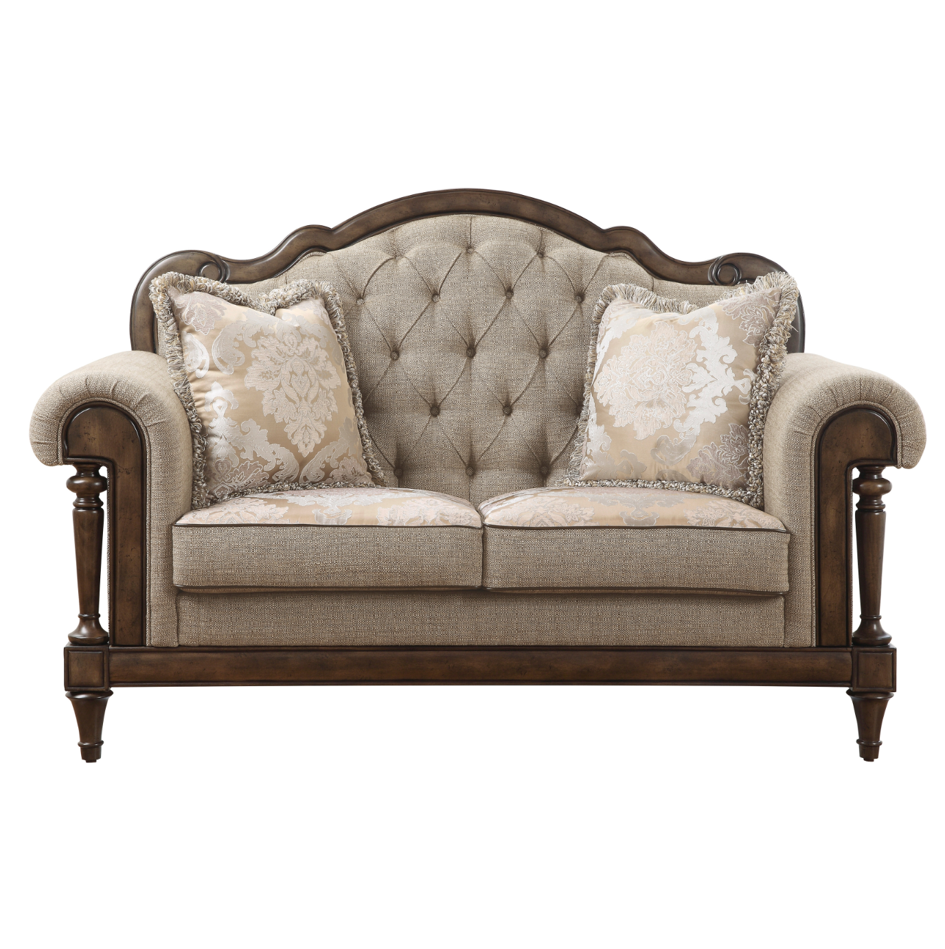Heath Court Brown Oak Loveseat - 16829-2 - Luna Furniture - Dallas Store