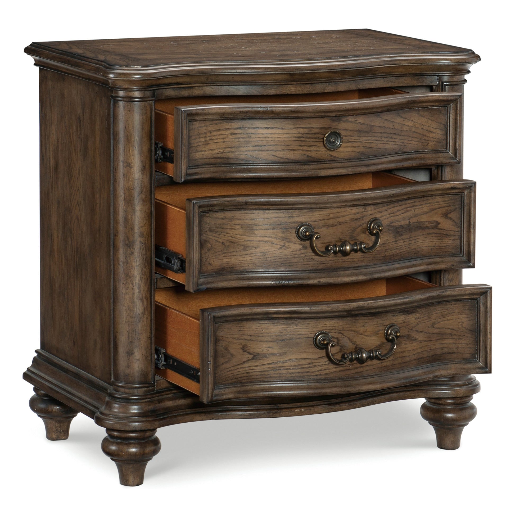 Heath Court Brown Oak Nightstand - 1682-4 - Luna Furniture - Dallas Store