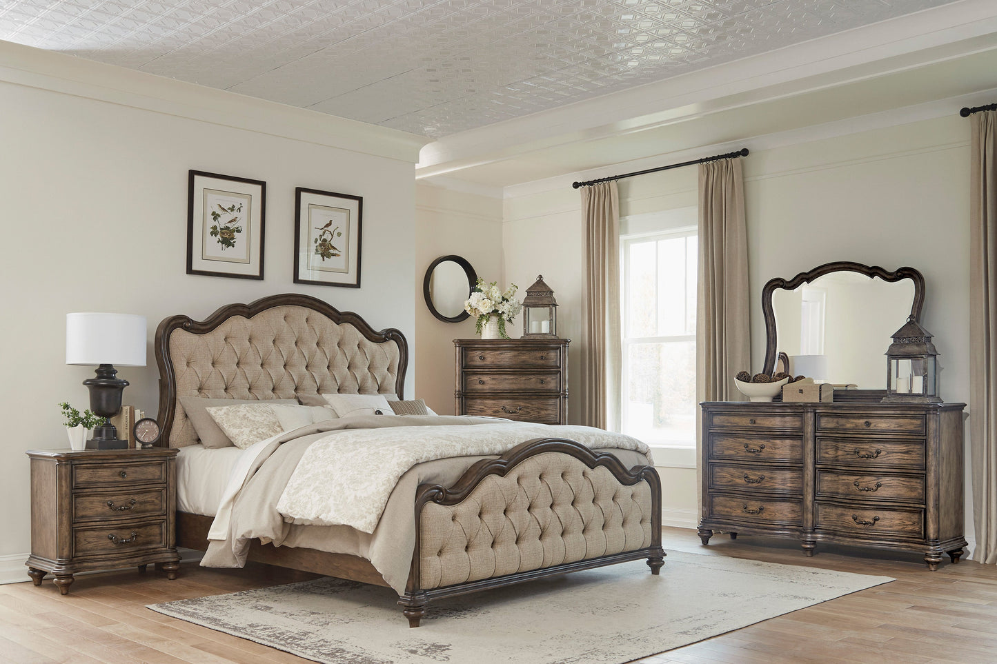 Heath Court Brown Oak Nightstand - 1682-4 - Luna Furniture - Dallas Store