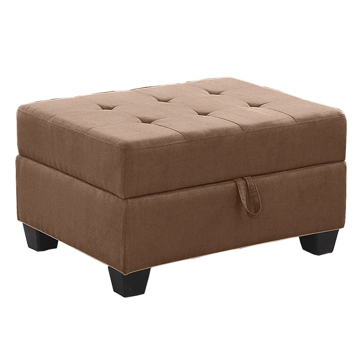 Heights Chocolate Brown Reverisble Sectional with Storage Ottoman - SET | SH3220CHC-3SC | SH3220CHC-4 - Luna Furniture - Dallas Store