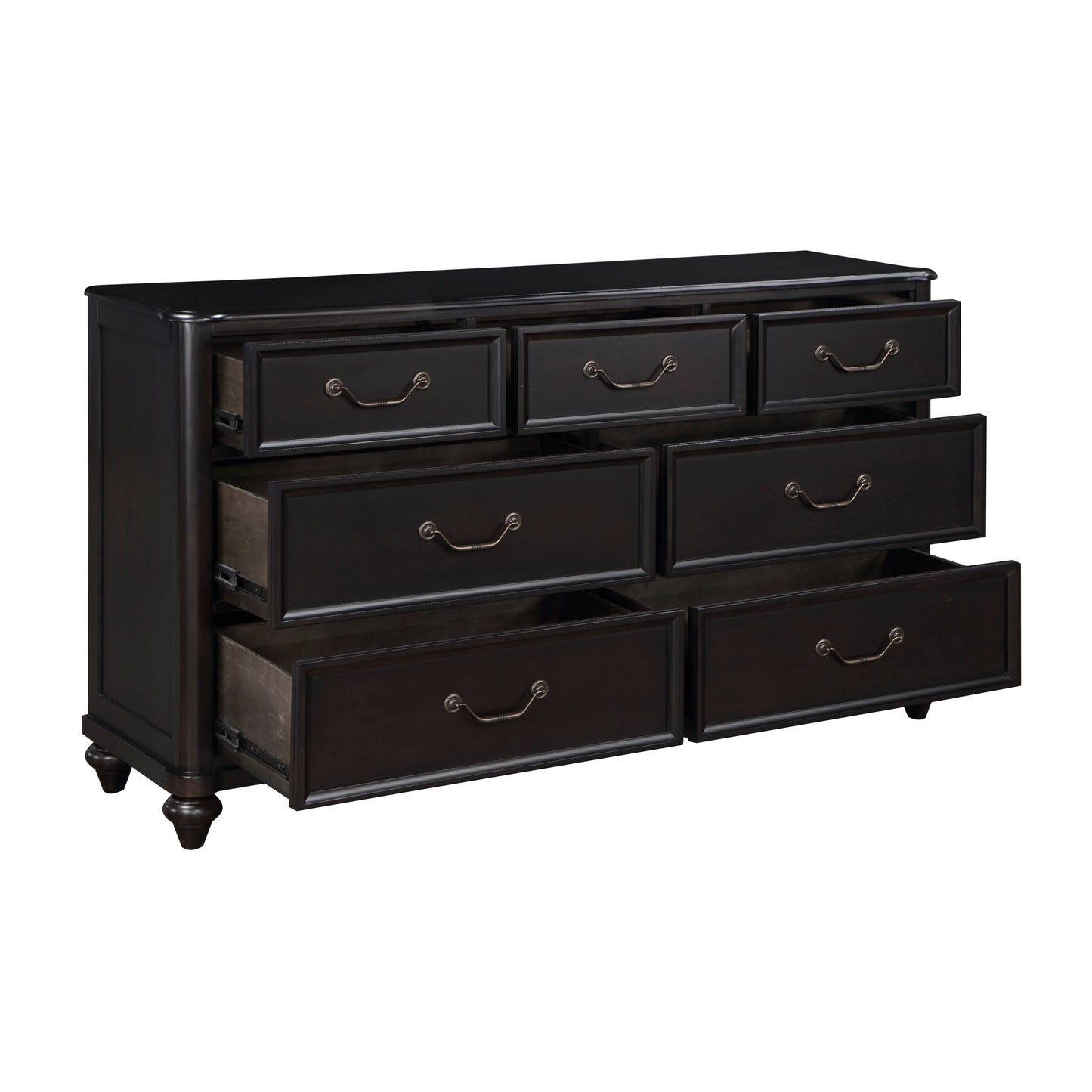 Herman Charcoal Brown Dresser - 1420-5 - Luna Furniture - Dallas Store