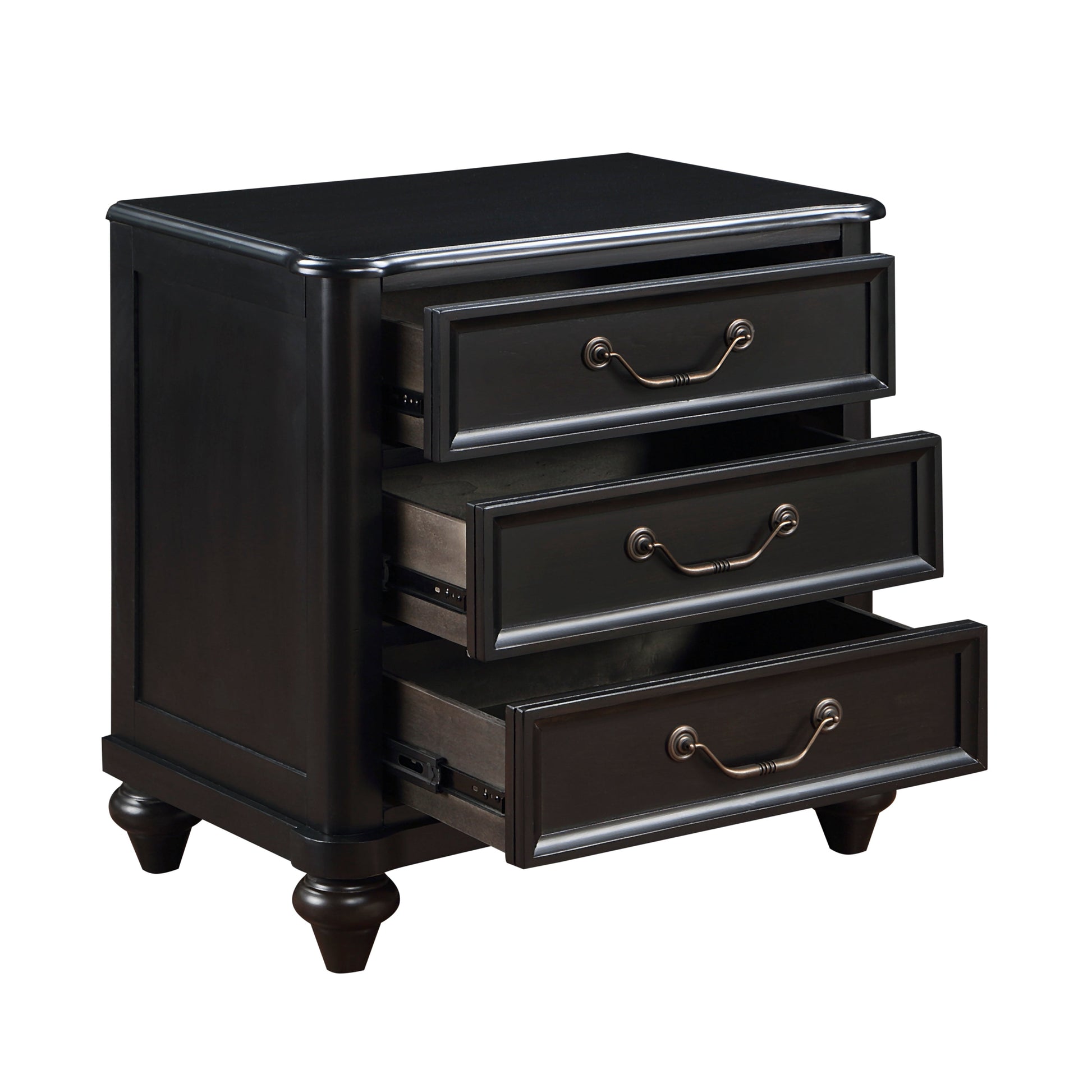 Herman Charcoal Brown Nightstand - 1420-4 - Luna Furniture - Dallas Store