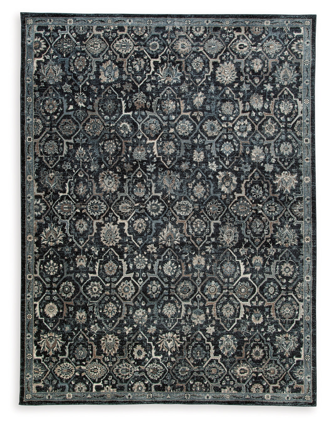 Hilcott Blue/Cream/Brown Large Rug - R406111 - Luna Furniture - Dallas Store