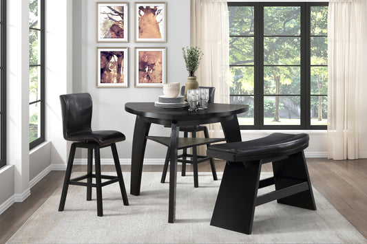 Hillshaw Espresso Pub Height Set - SET | 5708-42 | 5708-29DB(2) - Luna Furniture - Dallas Store