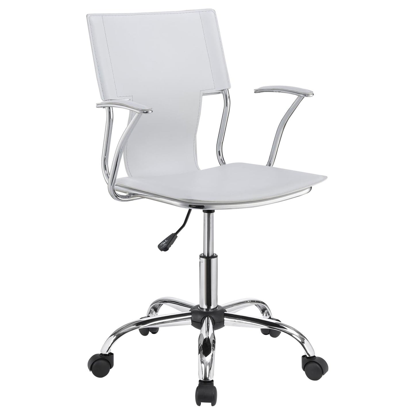 Himari White/Chrome Adjustable Height Office Chair - 801363 - Luna Furniture - Dallas Store