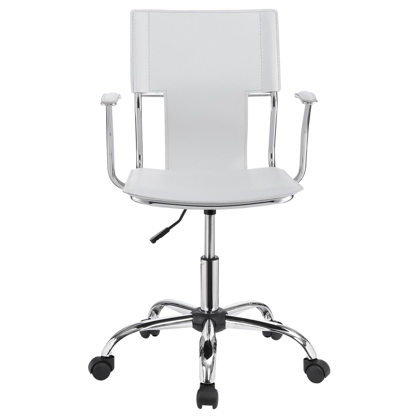 Himari White/Chrome Adjustable Height Office Chair - 801363 - Luna Furniture - Dallas Store