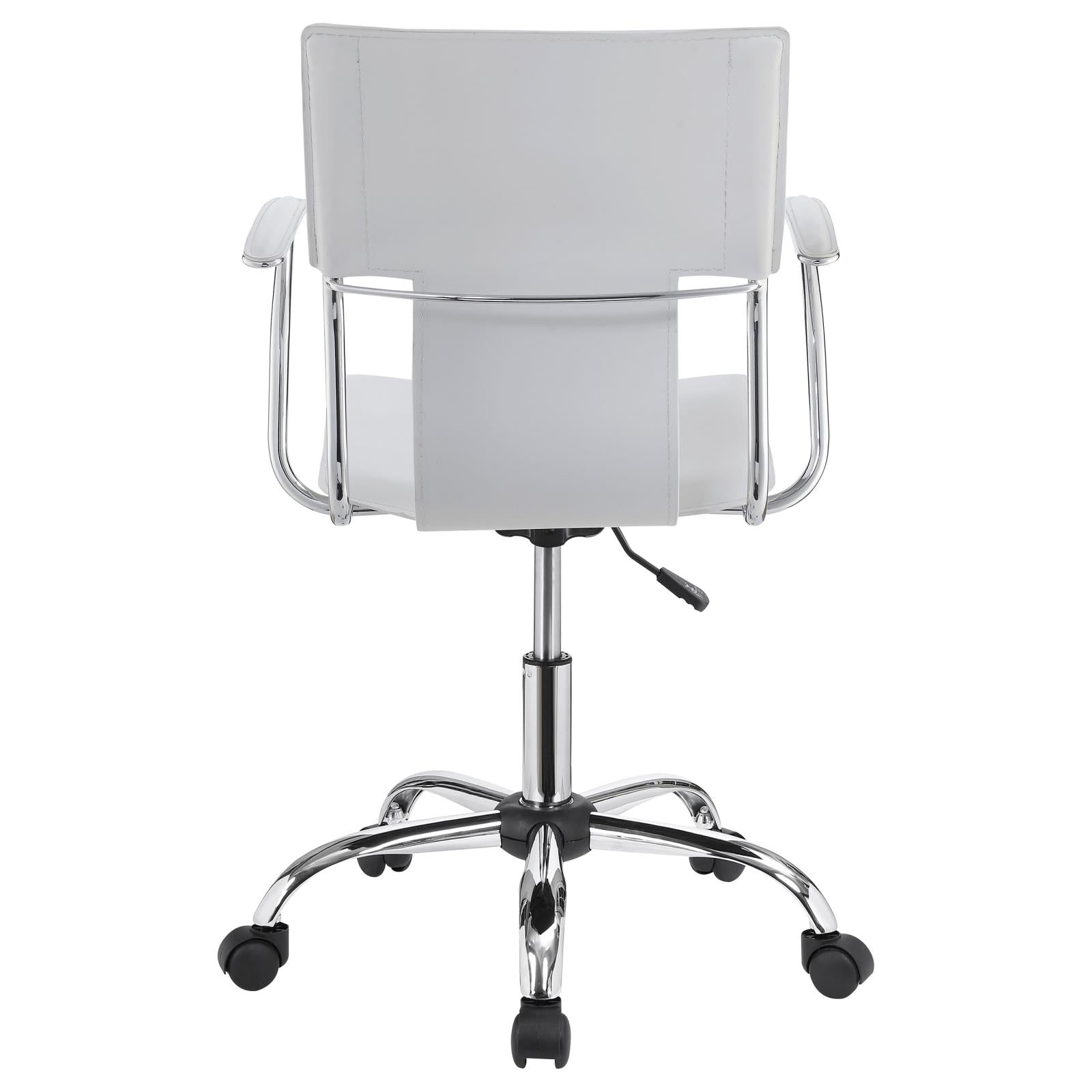 Himari White/Chrome Adjustable Height Office Chair - 801363 - Luna Furniture - Dallas Store