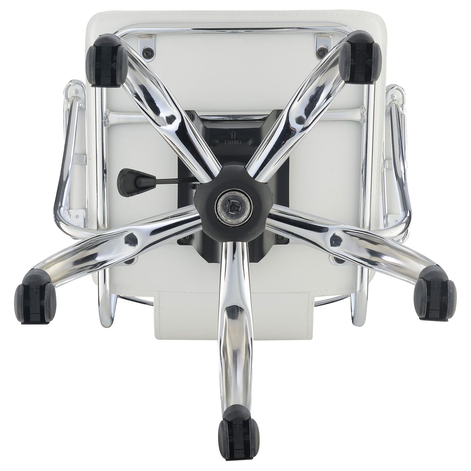 Himari White/Chrome Adjustable Height Office Chair - 801363 - Luna Furniture - Dallas Store