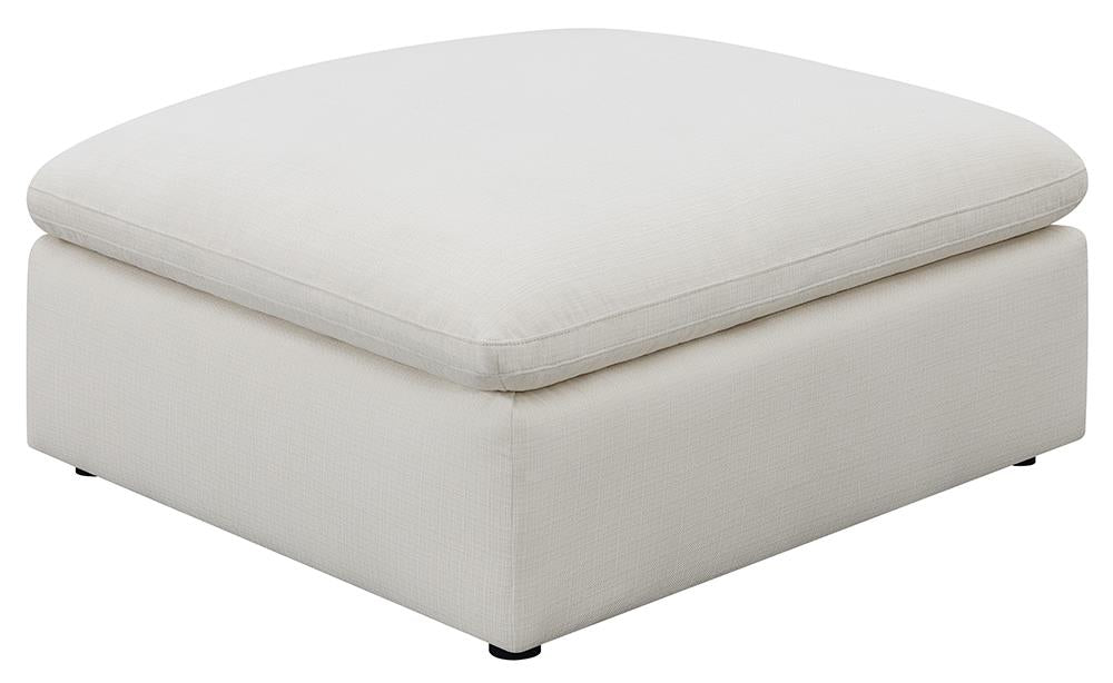 Hobson Cushion Seat Ottoman Off-White - 551453 - Luna Furniture - Dallas Store