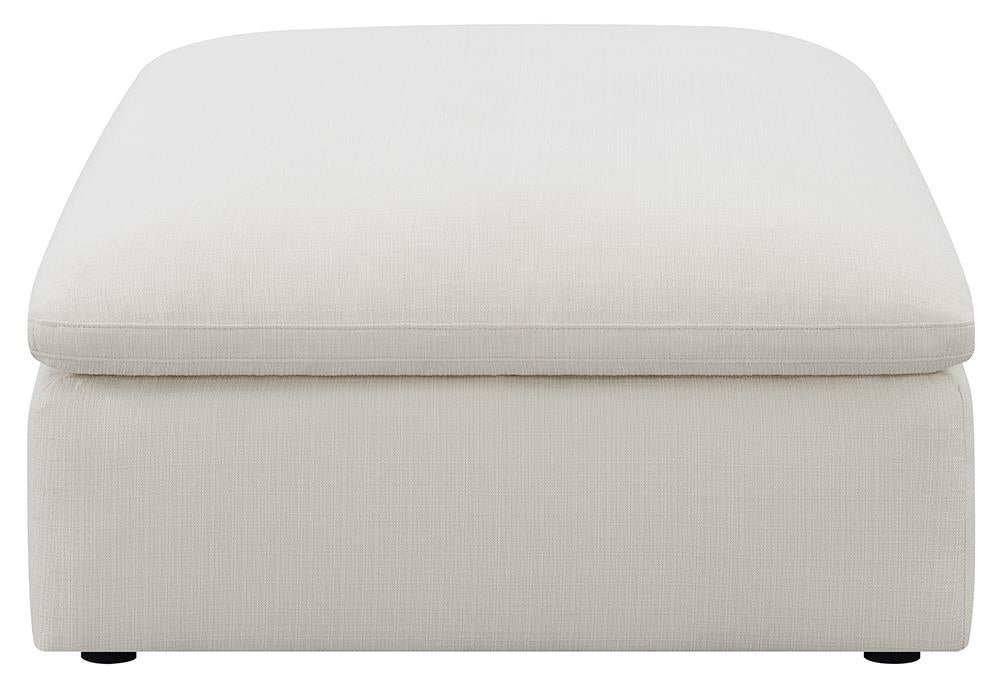Hobson Cushion Seat Ottoman Off-White - 551453 - Luna Furniture - Dallas Store