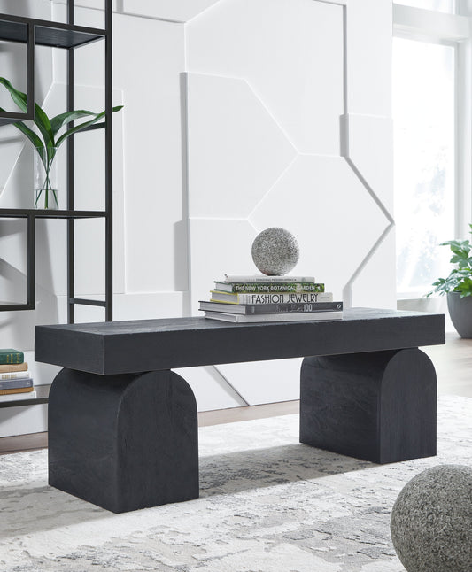 Holgrove Black Accent Bench - A3000683 - Luna Furniture - Dallas Store
