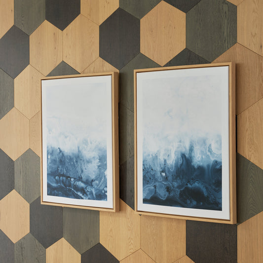 Holport Blue/White Wall Art, Set of 2 - A8000368 - Luna Furniture - Dallas Store