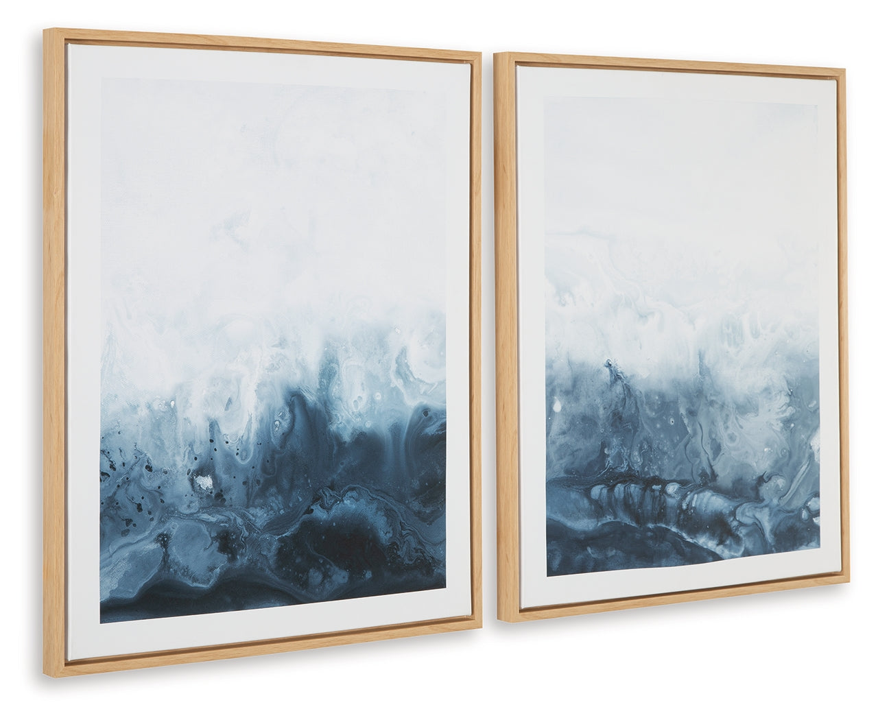 Holport Blue/White Wall Art, Set of 2 - A8000368 - Luna Furniture - Dallas Store