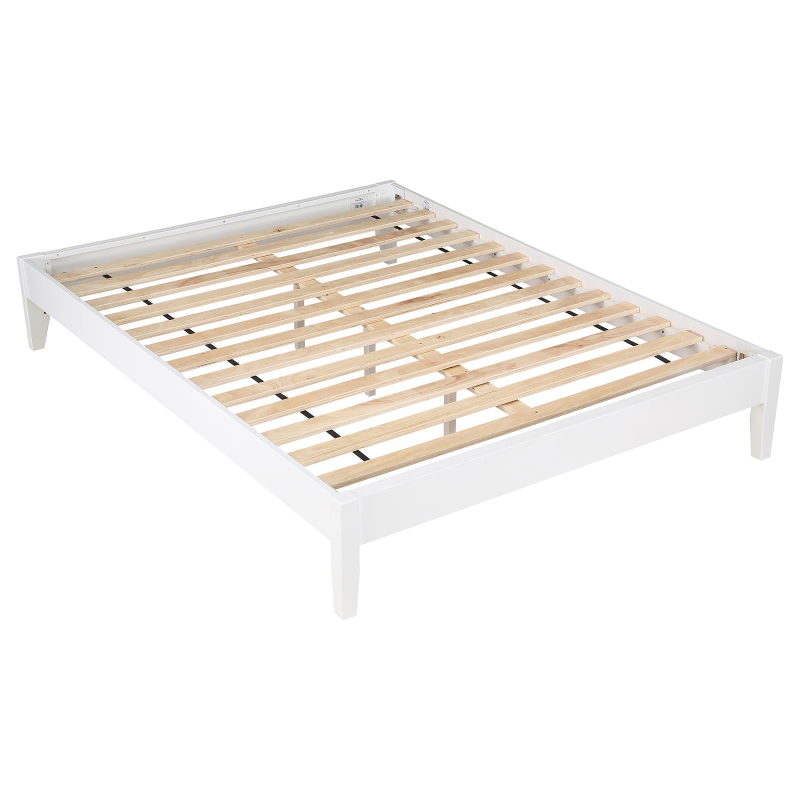 Hounslow Platform Eastern King Bed White - 306128KE - Luna Furniture - Dallas Store
