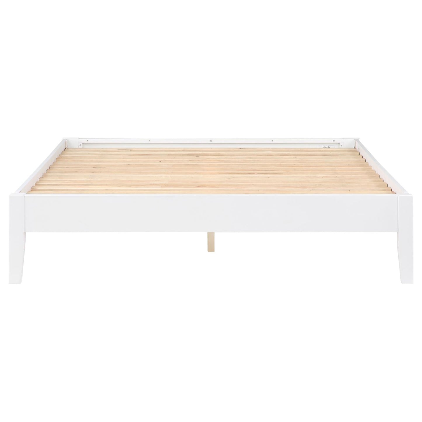 Hounslow Platform Eastern King Bed White - 306128KE - Luna Furniture - Dallas Store