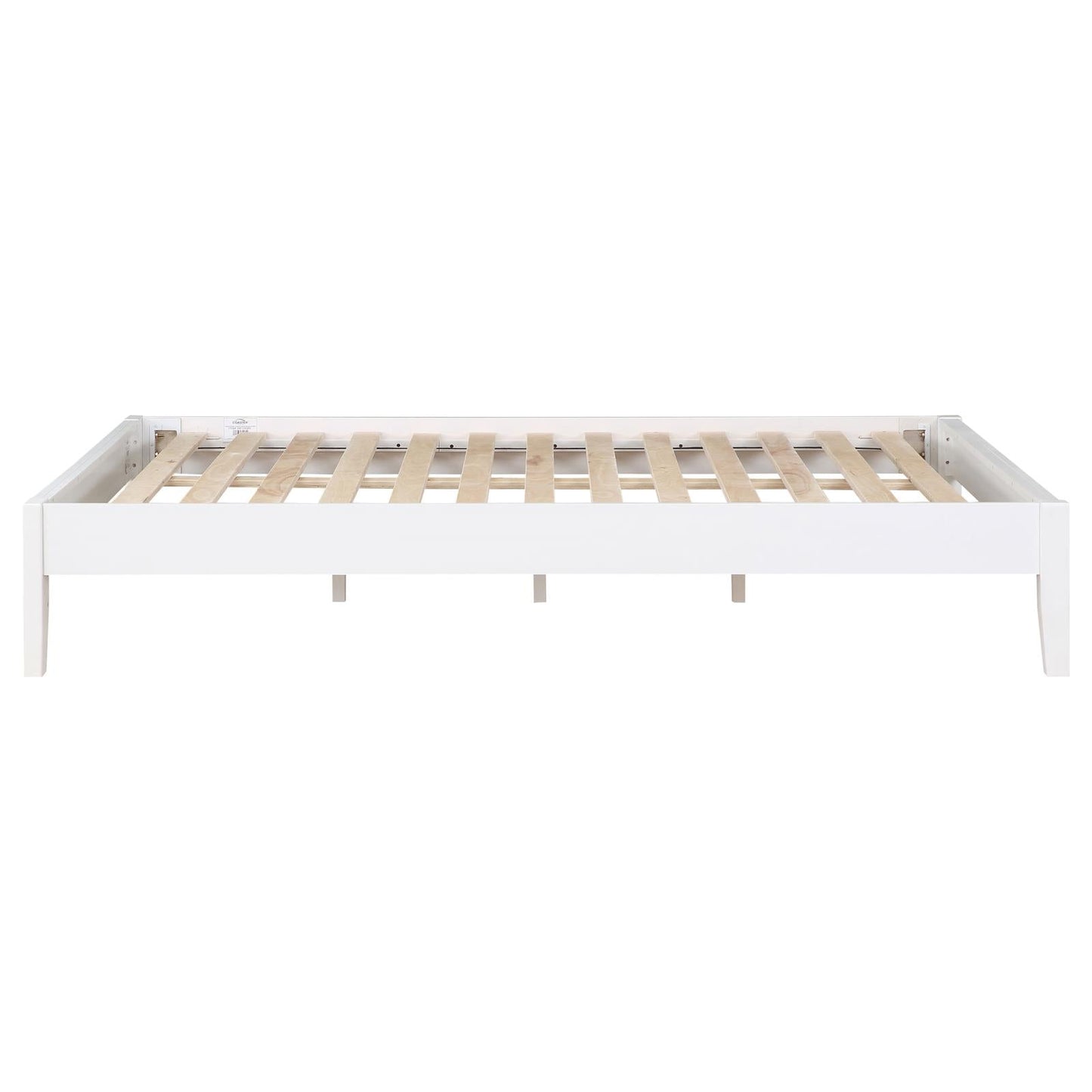 Hounslow Platform Eastern King Bed White - 306128KE - Luna Furniture - Dallas Store