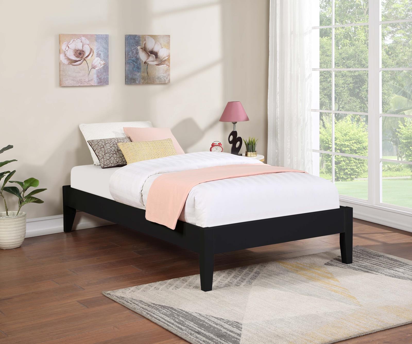 Hounslow Platform Full Bed Black - 306129F - Luna Furniture - Dallas Store