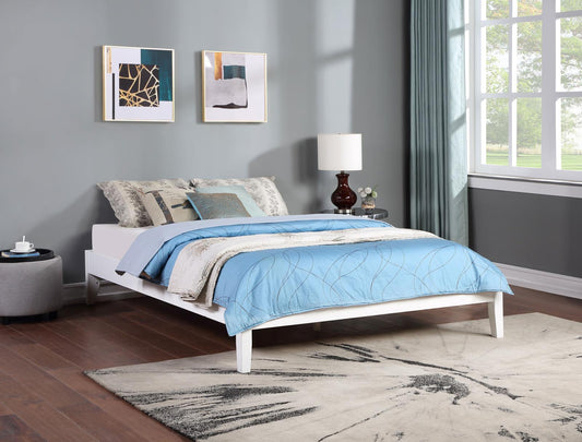 Hounslow Platform Queen Bed White - 306128Q - Luna Furniture - Dallas Store