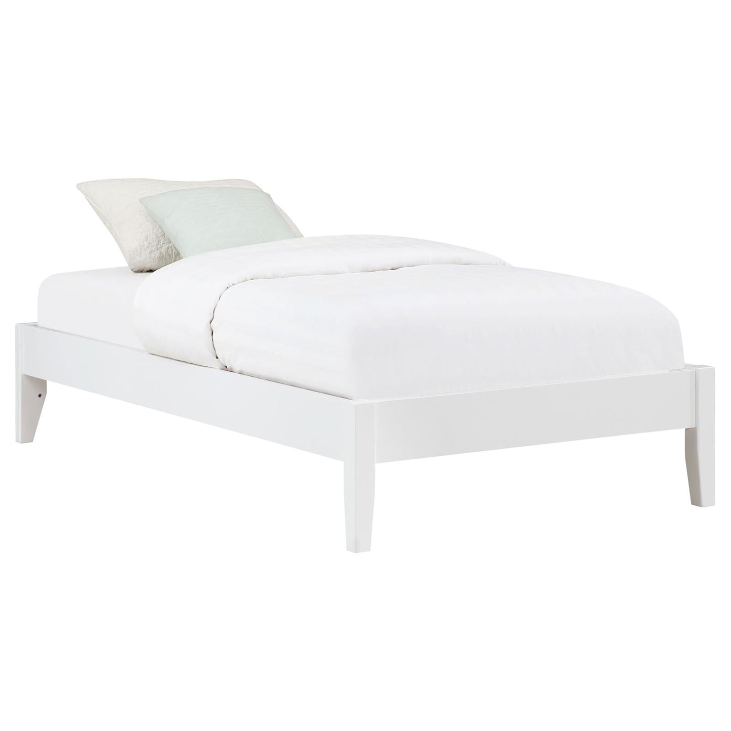 Hounslow Platform Twin Bed White - 306128T - Luna Furniture - Dallas Store