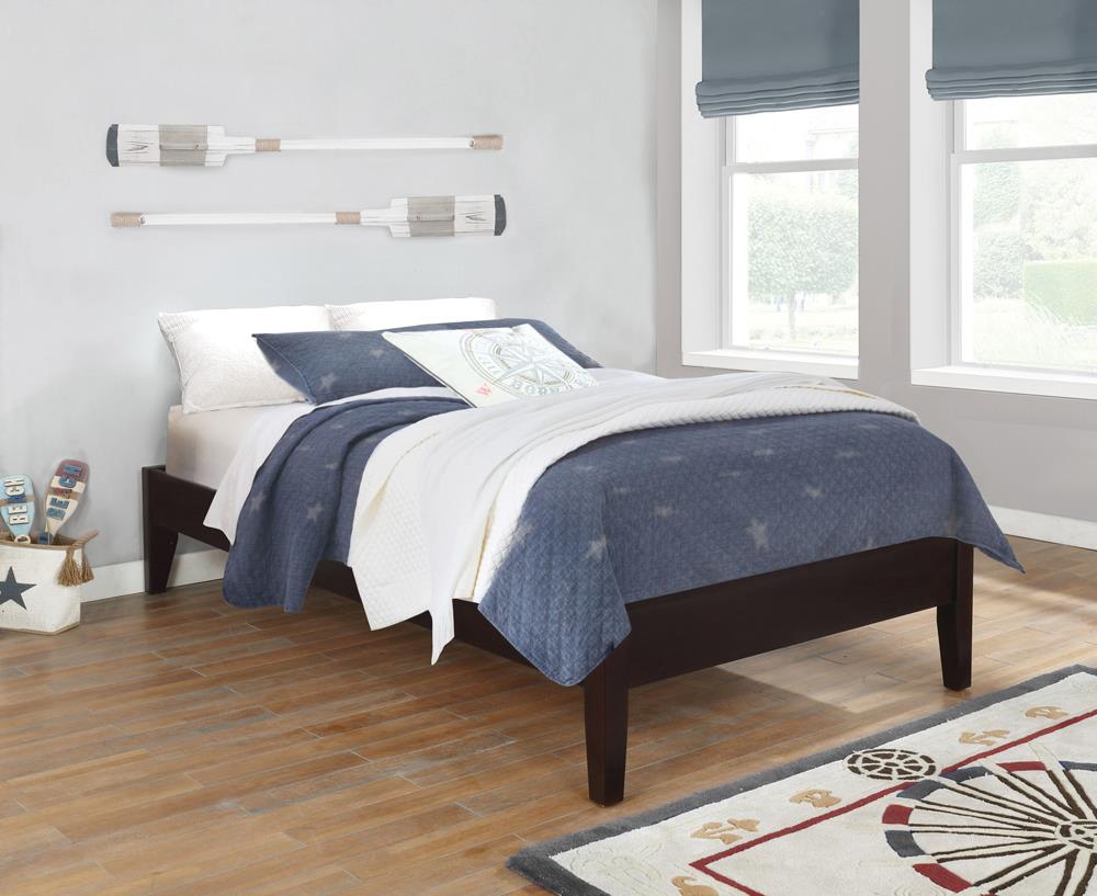 Hounslow Twin Universal Platform Bed Cappuccino - 300555T - Luna Furniture - Dallas Store